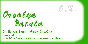 orsolya matala business card